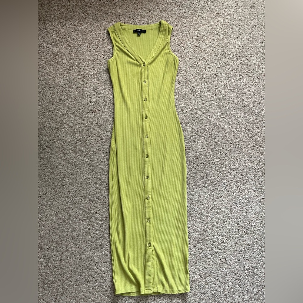 lulu's women's button front midi bodycon dress